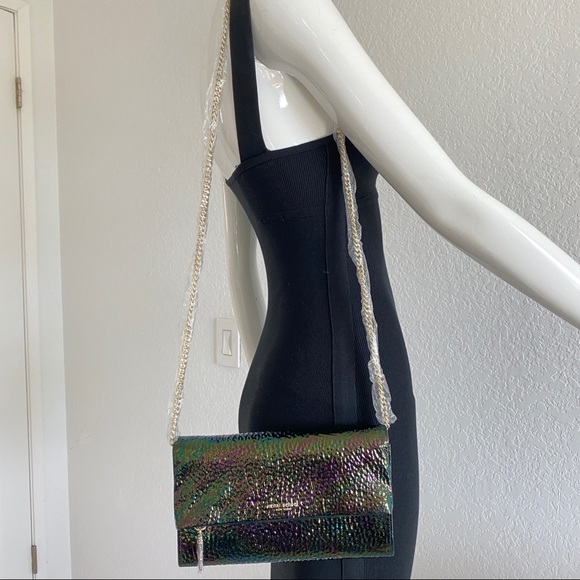 henri bendel iridescent leather chain strap bag - Picture 12 of 13
